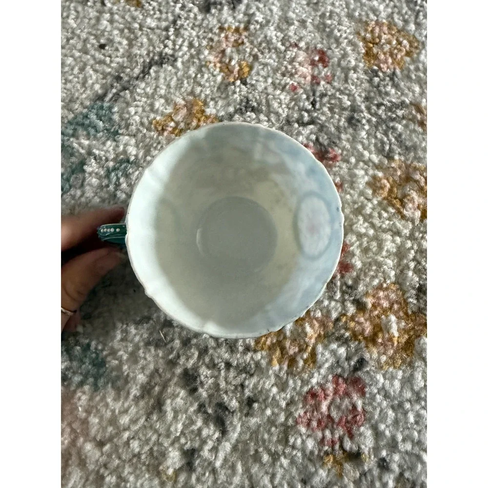 Vtg Japanese Satsuma Moriage Eggshell Porcelain Teacup Hand Painted Gold‎ 3.75
